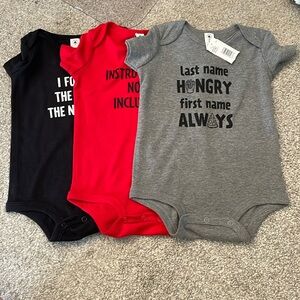 3Pk Graphic Onesie Bundle - 12M